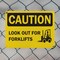 Signmission Look Out For Forklifts Caution Sign, Plastic, 14in W x 10in L, 2PK OS-2PACK-CS-P-1014-L-19198 - alternate 5